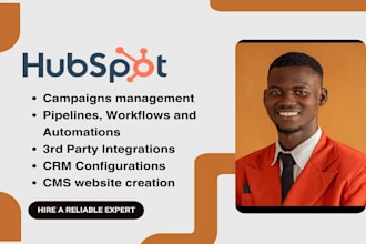 complete hubspot automation, hubspot CRM, hubspot landing page, email template