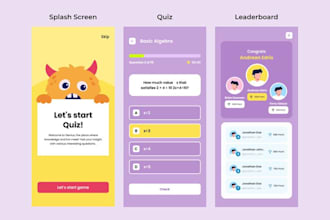 develop quiz app, educational app, quizzes app, kids learning app, trivia app