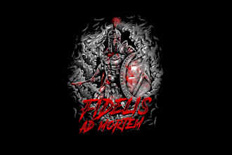 design unique vintage spartan t shirt logo