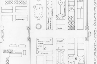 hand draw a city map for your book