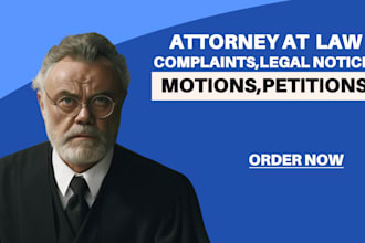 draft court pleadings, motion, lawsuit, complaint, petition, appeal