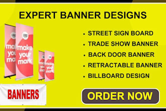 do street sign trade show retractable leaflet billboards booklet banner design