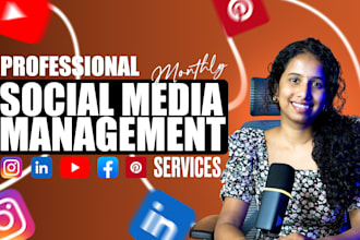 be your social media manager instagram, facebook, linkedin