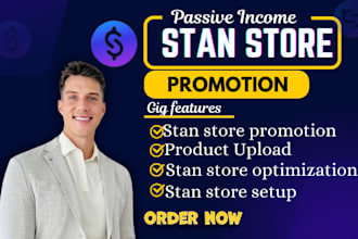 do stan store promotion, stan store design stan store marketing, sales funnel