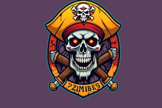 design high quality pirates mascot gaming logo with express delivery