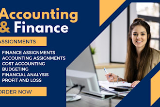 do accounting and finance task, financial accounting projects, assignments