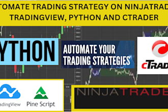 automate trading strategy on ninjatrader, tradingview, python and ctrader