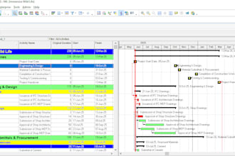 made a detailed project schedules using primavera p6