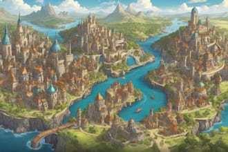 draw a professional fantasy map for you
