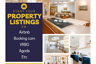 create your property listing on booking com airbnb vrbo etc