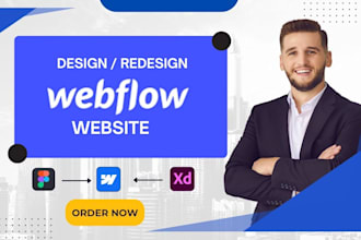develop webflow website dynamic stunning eye catchy landing page