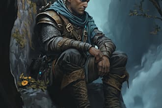 draw a dnd character art and dnd character art