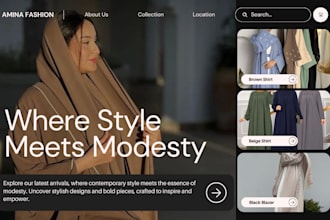 design complete islamic wear website, shopify dropshipping