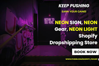 design neon sign neon light shopify store dropshipping neon store customizer