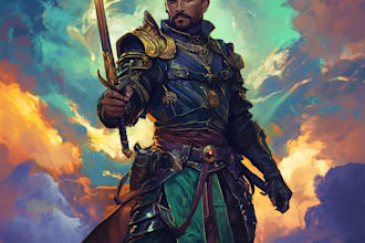draw a dnd character art and dnd character illustration