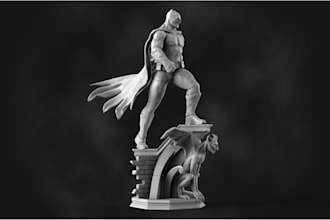 do 3d printer stl files, action figure,hero 3d model miniature, fighter, zbrush