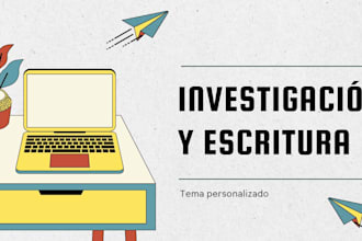 write research academic articles, summary, essays in spanish