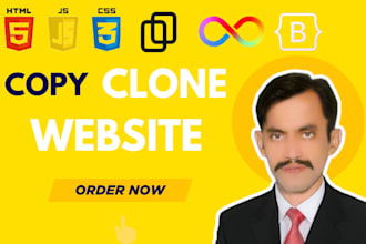 duplicate copy clone website or landing page in HTML CSS js, react