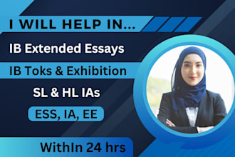 help in urgent ib extended essays, sl and hl ias, tok exhibition and ess ia