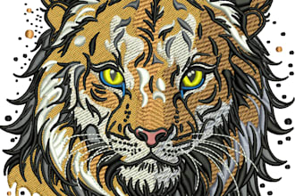 embroidery digitizing, logo, digitize image for embroidery in dst, pes, e