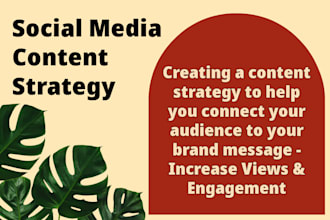 create social media content strategies and calendar