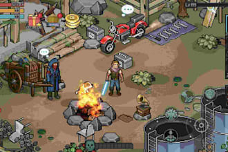 develop pixel art game, 2d pixel game,  pixel game art