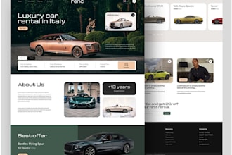 develop advance car rental website, yacht rental website, car dealership website