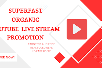 organically promote your youtube live stream to get real viewers