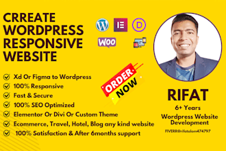 create wordpress landing page using elementor or divi