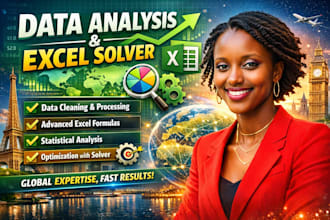 help do excel  data analysis reports using excel solver