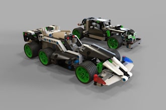 model 3d realistic lego car sci fi vehicle,racing car,sci fi vehicle,toy game