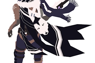 create a flat vector character illustration
