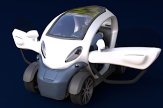 craft mini electric vehicle car,3d automotive,wheel,control rig,racing sport car