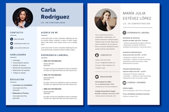 write your CV with your personal information