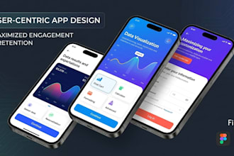 do mobile app uiux design, app uiux design, uiux design in figma or xd