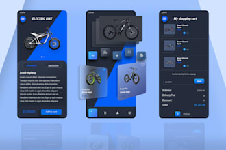 do modern mobile app  design in figma or professional mobile app design