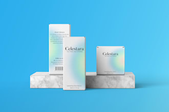 do design minimalistic modern cosmetic packaging and labels