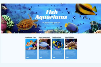 aquarium ecommerce website fish tank fishing supplies seafood shopify store