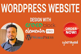 build responsive wordpress website with elementor pro crocoblock