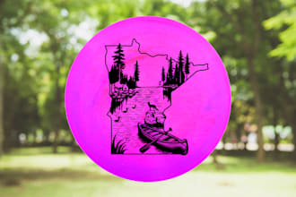 create custom badass disc golf stamp