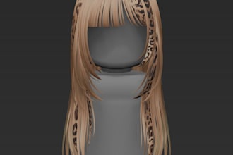 make 3d roblox ugc, hair, roblox accessories, 3d model, hat, helmet, ugc items
