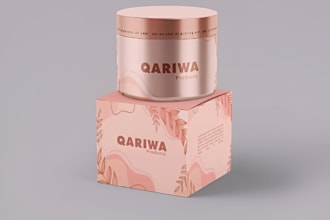 create makeup, beauty spa and cosmetic packaging logo or label design