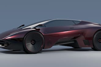 model futuristic car design,3d rendering,luxury portable sport minimalist car