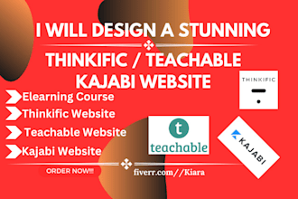 design thinkific teachable kajabi podia payhip learnworlds online course website