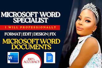 create, type, format, edit, design, fix organize microsoft word document layout