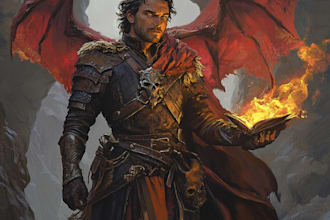 make a dnd party and d and d character art illustration for you