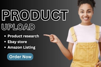 add upload list scrape setup products in shopify, ebay, amazon, woocommerce shop