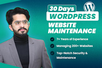 expertly manage and maintain your wordpress website on a monthly basis