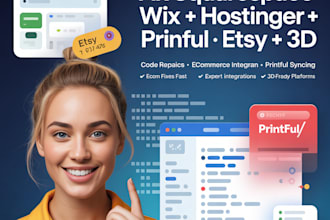 fix squarespace code hostinger shopify ecommerce website print on demand etsy