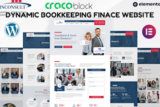 build dynamic book keeping website accounting bookkeeping finance tax website